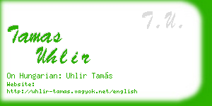 tamas uhlir business card
